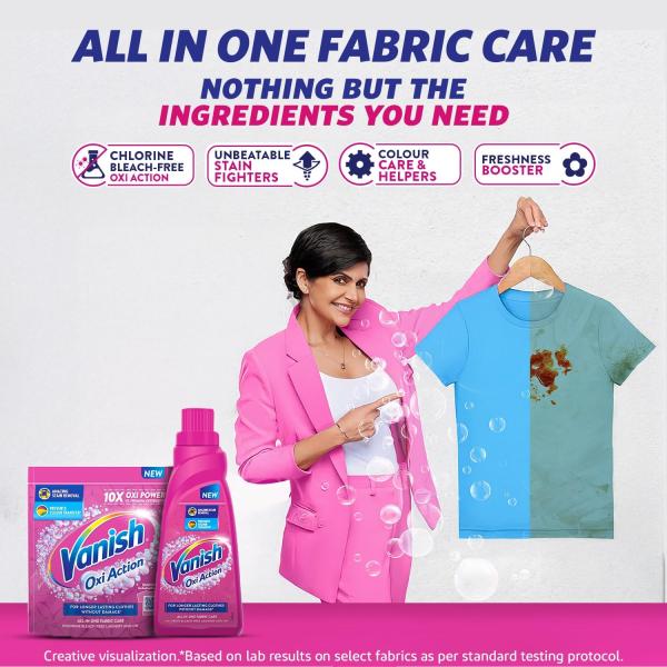 Vanish All in One Liquid Detergent Booster - 800 ml | Removes Stains, Whitens Whites and Brightens Colors