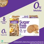 Unibic Sugar Free Oats Cookies I 202.5/225 Gm I Low GI No Maida I Cashew Biscuits I Sugar-Free Snack I Healthy Cookies (weight may vary)