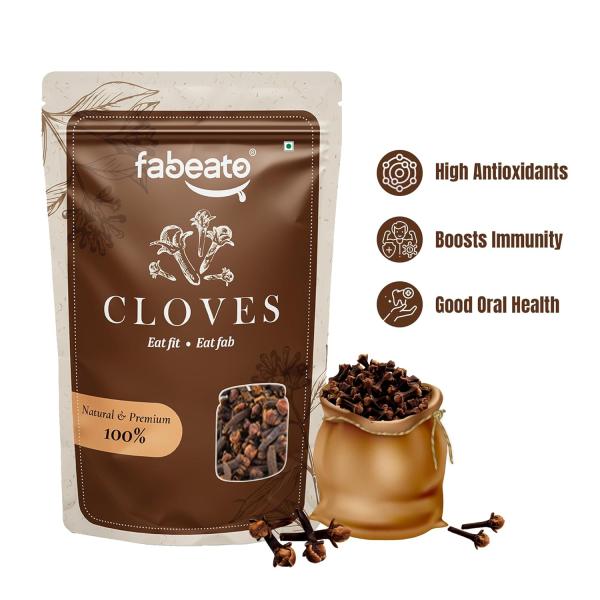 Fabeato Natural Premium Whole Cloves (Laung) For Indian Cooking 200Gm| Whole Spices