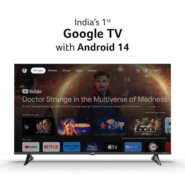 acer 139 cm (55 inches) Ultra V Series 4K Ultra HD Smart QLED Google TV AR55QDVGU2875BD