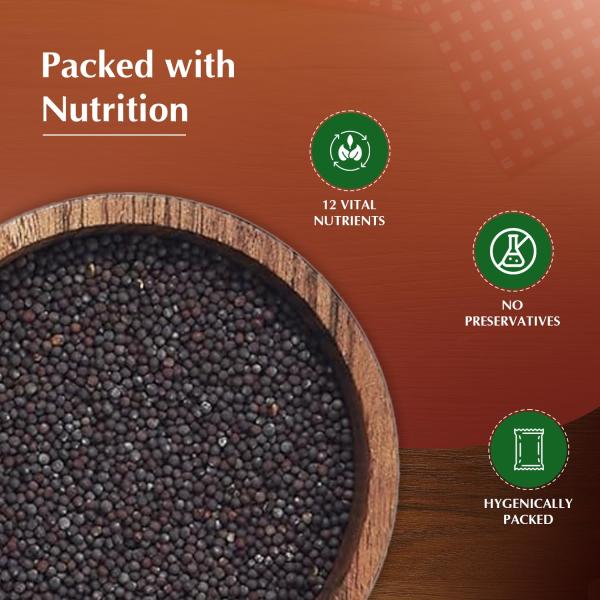 Amazon Brand - Vedaka Mustard (Rai) Whole, Small 200 g