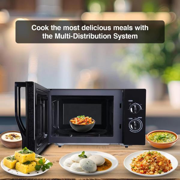 Godrej 25 L Solo Microwave Oven (GMX 725 SP1 TM Mirror, Multi distribution heat system), Black