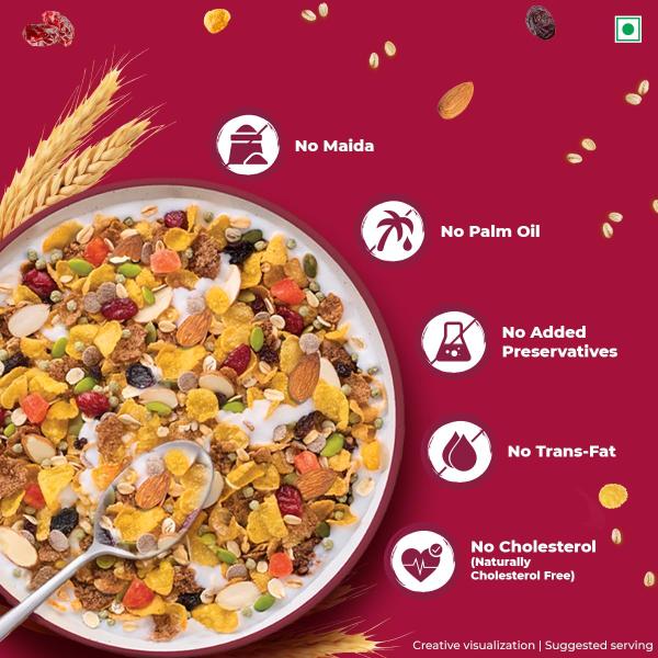 Kellogg's Muesli Fruit Nut & Seeds | 12-In-1 Power Breakfast | India'S No 1 Muesl