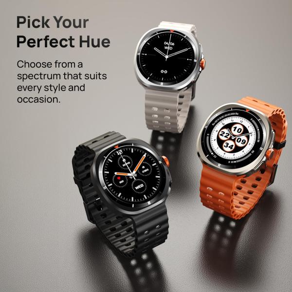 Fire-Boltt Axiom Round Smart Watch 1.43″ Super AMOLED Display with Always‑On Mode, Bluetooth Calling,