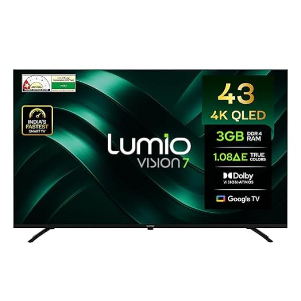 Lumio Vision 7 109 cm (43 inches) 4K Ultra-HD Smart QLED TV FTW1-ADSG