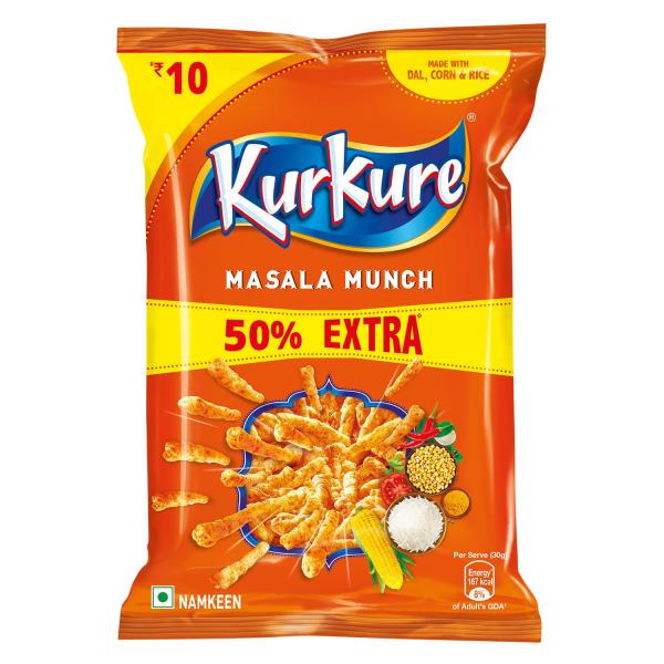 Kurkure Namkeen, Masala Munch, 39.5g/41.5g( weight may vary)