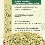 Pure Tree Certified Organic Fennel Seeds | | Glass Jar