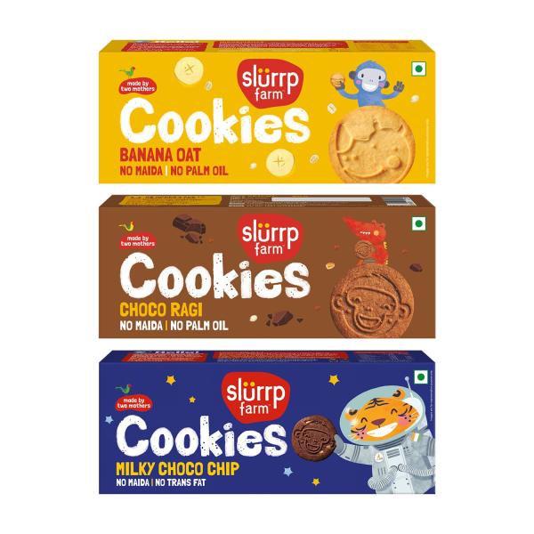 Slurrp Farm No Maida No Refined Sugar Assorted Pack of Cookies