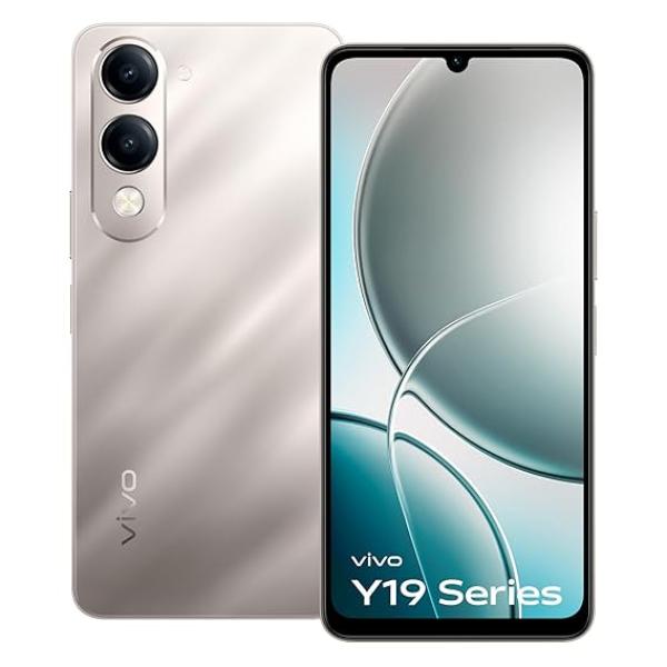 Vivo Y19e (Titanium Silver, 4GB RAM, 64GB Storage) with No Cost EMI/Additional Exchange Offers |with Charger