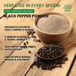 Pure Tree Certified Organic Black Pepper Powder | 250 g