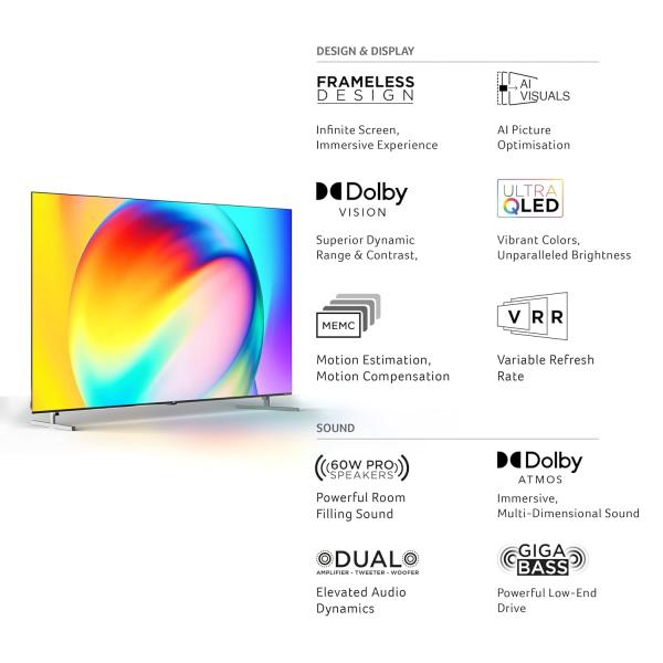 acer 215 cm (85 inches) Super Series 4K Ultra HD Smart QLED Google TV AR85QDXGU2875AT (Black) 2024 Model