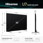 Hisense 215 cm (85 inches) U7Q Series 4K Ultra HD Smart QLED Mini LED TV 85U7Q (Black)