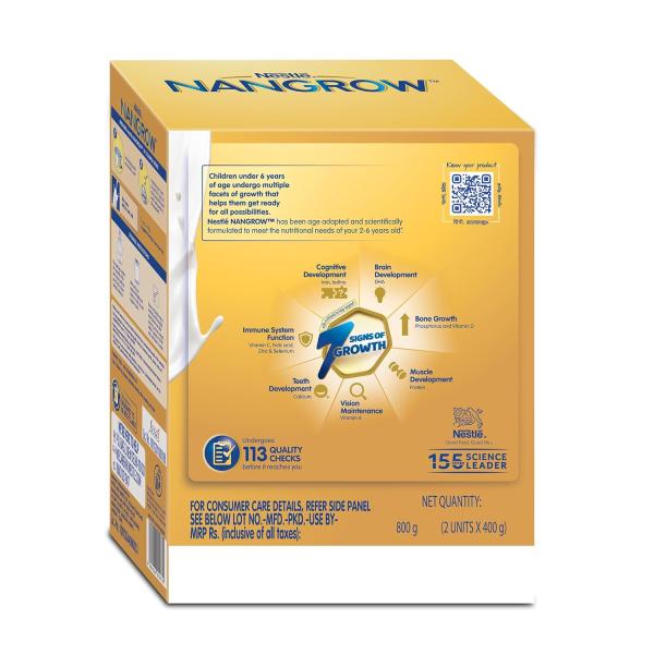 Nangrow | 800g Value Pack | Nutritious Milk Powder Drink For Growing Toddler Aged 2-6 Years | Zero Sucrose |