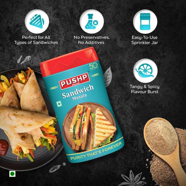 Pushp Brand Sandwich Masala Powder 100g | Pack of 1