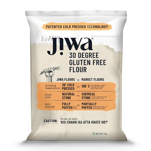 Jiwa 30 Degree Gluten Free Flour/Atta | Patented Cold Pressed Flour