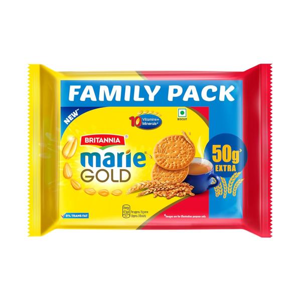 Britannia Marie Gold Biscuits, 5 N x (190g+20g EXTRA)=1.05kg