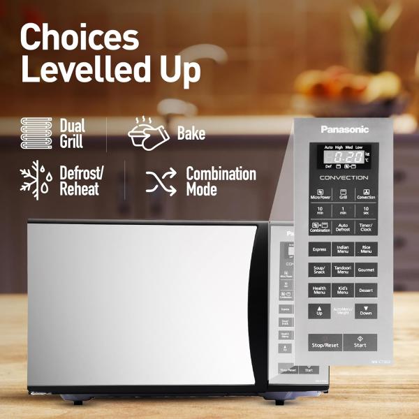 Panasonic 23L Convection Microwave Oven(NN-CT353BFDG,Black Mirror, 360° Heat Wrap, Magic Grill)