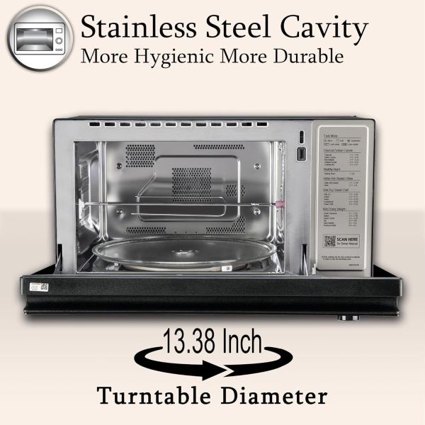 LG 32 L Wi-Fi Enabled Charcoal Convection Microwave Oven (MJEN326SFW, Black) - 2023 Model