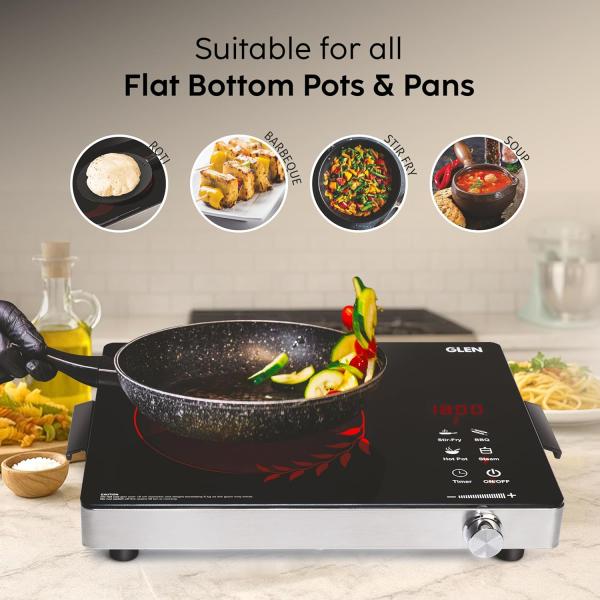 Glen 2200W Infrared Cooktop Stove with Grill Rack for Barbecue,