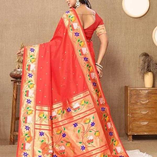 Women's  Paithani Silk Saree