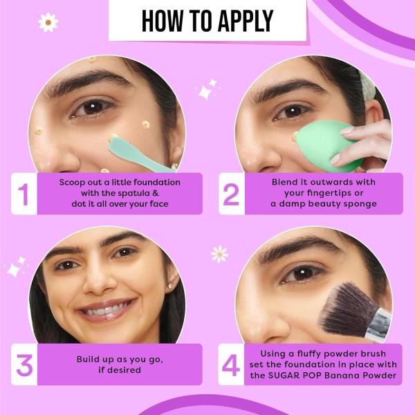 SUGAR POP Liquid Mousse Foundation - 05 Fig | Buildable Coverage | Matte Finish | All Skin Types