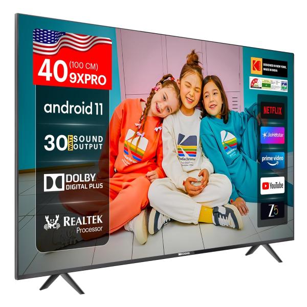Kodak 100 cm (40 inches) 9XPRO Series Full HD Certified Android LED TV 409X5061 (Black)