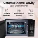 Samsung 28 L Slim Fry, Sensor Cook and Multi Spit Convection Microwave Oven (MC28A5145VR/TL, Black and Pattern, 10 Yr warranty, Gift for Every Occasion)