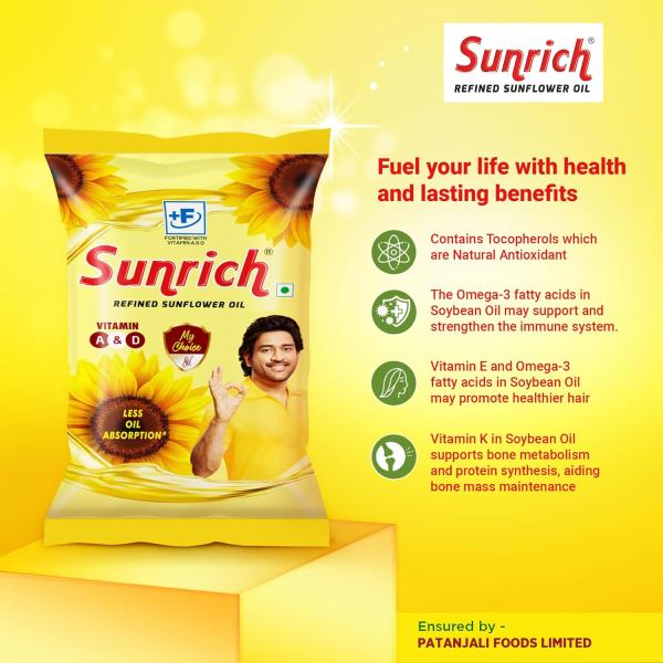 Sunrich Refined Sunflower Oil(Pouch) 750gm / 800gm / 850gm (Weight May Vary)