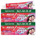 Dabur Red Bae Fresh Gel - 600gm (300gm*2) | Fights Bad Breath, Cavity Germs and Plaque | 12hr Freshness | Activ Germ-Kill formula