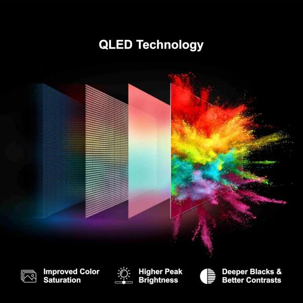 Foxsky 109 cm (43 inch) Frameless Series 4K UHD QLED Smart TV (WebOS) 43FS 4K (Black)