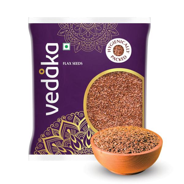 Amazon Brand - Vedaka Raw Flaxseeds | 500 Gram