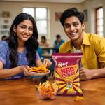 Bingo! Mad Angles Achaari Masti – Desi Mango Pickle Flavour Crunchy Triangle Chips | Tasty Snack for Any Time Cravings, 64g