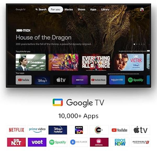 Sony Bravia 139 cm (55 inches) 4K Ultra HD Smart LED Google TV KD-55X75L (Black)