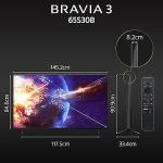 Sony BRAVIA 3 Series 164 cm (65 inches) 4K Ultra HD AI Smart LED Google TV K-65S30B (Black)