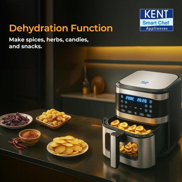 KENT Digital Air Fryer 8L | 1700W | Bake, Grill & Roast |