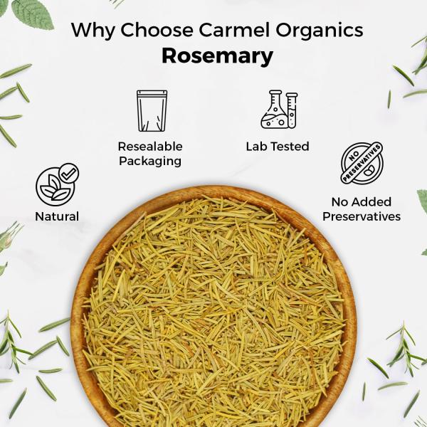 CARMEL ORGANICS Rosemary Leaves (100 Gram) With Spray Bottle