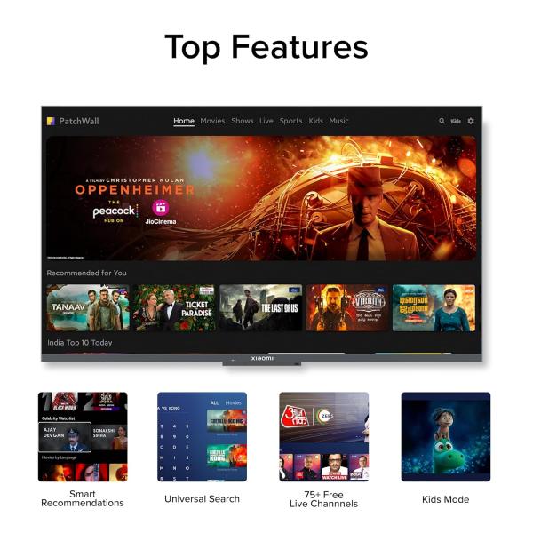 MI 108 cm (43 inches) A Series Full HD Smart Google LED TV L43MA-AFIN (Black)