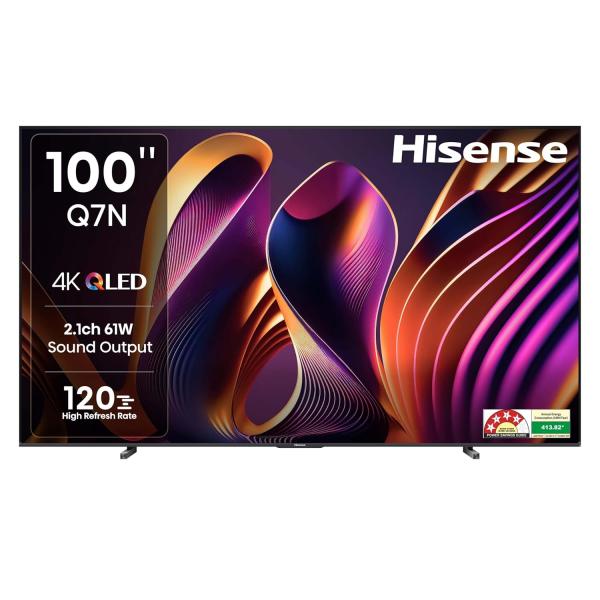 Hisense 254 cm (100 inches) Q7N Series 4K Ultra HD Smart QLED TV 100Q7N (Dark Grey)