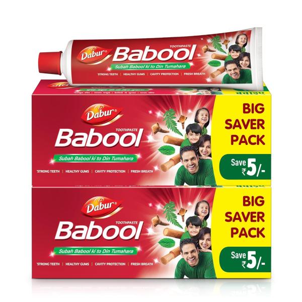 Dabur Babool Ayurvedic Toothpaste -700g (350g x 2) | For Strong Teeth & Healthy Gums |