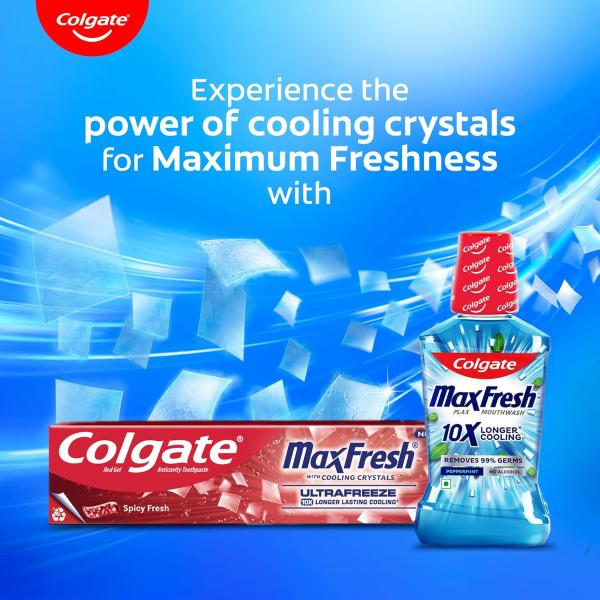 Colgate Max Fresh Toothpaste, Red Gel Paste with Menthol For Tooth Decay Prevention, Cavity Protection,