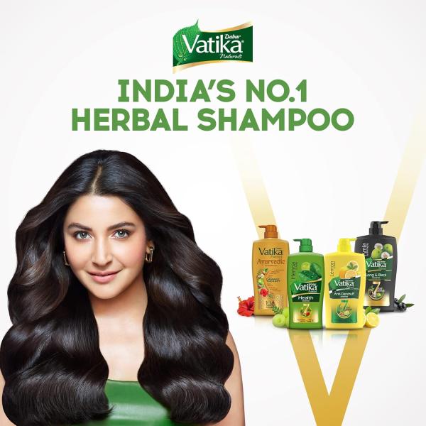 Dabur Vatika Naturals Health Shampoo - 640 ml | 7 Natural Herb Extracts | Contains Henna, Amla & Hibiscus