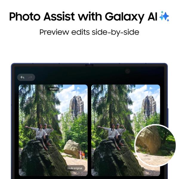 Samsung Galaxy Z Fold7 5G Smartphone with Galaxy AI (Silver Shadow, 12GB RAM, 512GB Storage), Ultra Sleek Design with 200MP Camera, Powerful Snapdragon 8 Elite, Google Gemini