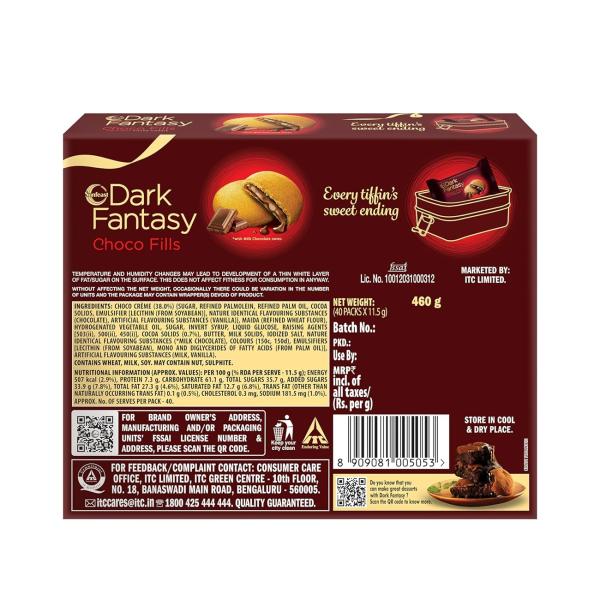 Sunfeast Dark Fantasy Choco Fills, 460g Original Filled Cookies with Choco Crème | Perfect Snack