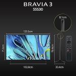 Sony BRAVIA 3 Series 139 cm (55 inches) 4K Ultra HD AI Smart LED Google TV K-55S30 (Black)