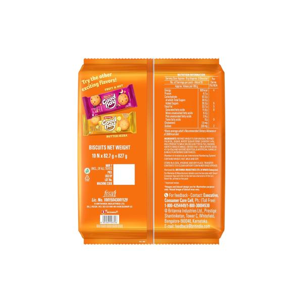 Good Day Britannia Cashew Cookies, 905 g , 10N*82.7= 827 g (Weight May Varie)