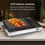 Glen 2200W Infrared Cooktop Stove with Grill Rack for Barbecue,
