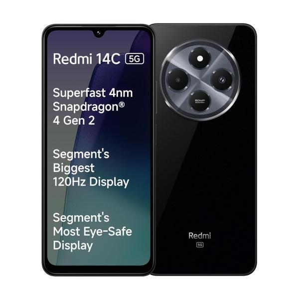 Redmi 14C 5G (Stargaze Black, 6GB RAM, 128GB Storage)