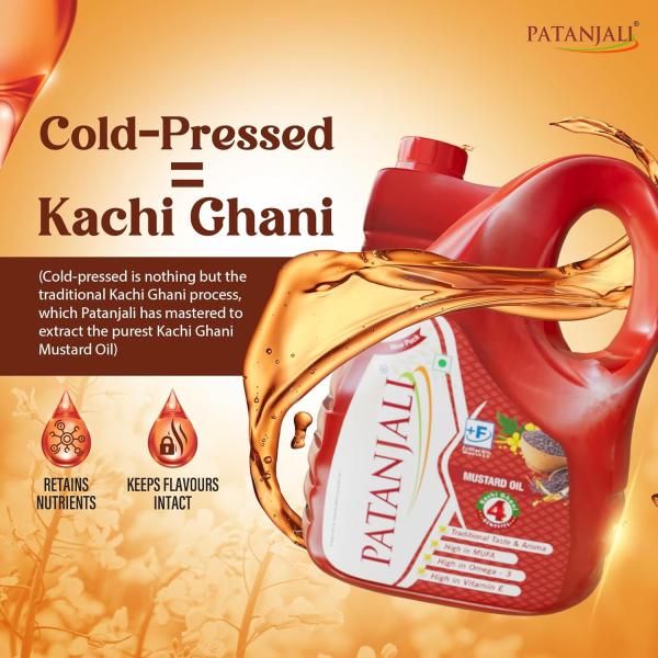 Patanjali Kachi Ghani Mustard Oil, 5L