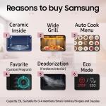 Samsung 23 L Solo Microwave Oven (MS23A3513AK/TL, Black Auto Cook Programs Child Safety Lock Memory Feature Deodorization Ceramic Enamel Cavity with 10 year warranty)