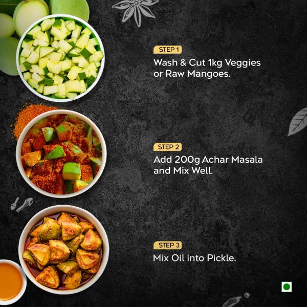 Pushp Brand Achar Masala | 200 G | Premium Blend of Traditional Spices | Ready-to-Use Pickle Mix